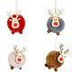 thumbnail image 2 of 4 piezas de colgante de cervatillo de fieltro navideño con forma de alce, adorno colgante personalizado para árbol de Navidad, decoración para fiestas y vacaciones, 2 of 9