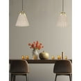 thumbnail image 2 of Dainolite 1 Light Incandescent Pendant Aged Brass with Wicker Shade, 2 of 3
