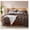 07 Chocolate Brown No Comforter, variant on KriKac Vanilla Yellow California King Duvet Cover Sets - Soft Double Brushed Cal King Duvet Cover, 3 Piece, with Button Closure, 1 Duvet Cover 104x98 inches and 2 Pillow Shams