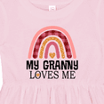 thumbnail image 4 of Inktastic My Granny Loves Me Girls Boho Rainbow Girls Baby Dress, 4 of 5