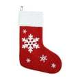 thumbnail image 5 of Embroidered Christmas Stocking - 10.2 Inch Classic Santa Sock for Fireplace/Tree Decor, 5 of 6