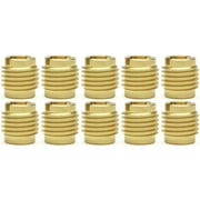 Ten (10) 5/16"-18 Brass Threaded Inserts For Wood | .625" Length (BCP874)