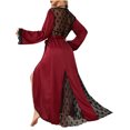 thumbnail image 4 of Kaemgyyd Satin Robes for Women Lace Trim Long Sleeve Silk Bathrobe Soft Full Length Sleepwear Mesh Bridesmaid Wedding Party Robes, 4 of 7