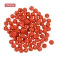 thumbnail image 3 of Uxcell 150Pack 10mm Rhinestone Clay Beads, Polymer Clay Crystal Bead Bulk for DIY Bracelet (Orange Red), 3 of 6