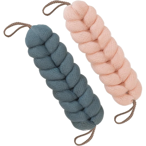 Bath Loofah Shower Sponge Soft Mesh Loofah Body Scrubber with Long Loofah Bath Sponge for Men Women Body Wash Exfoliator Shower Puffs
