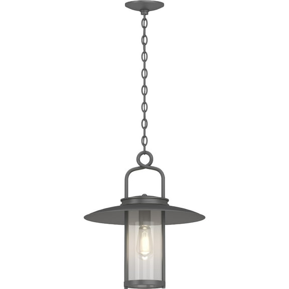 Volume Lighting  1-Light Black Outdoor Lantern Pendant