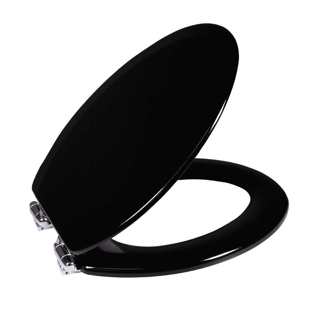 Design House Dalton Black Wood Elongated Soft Close Toilet Seat