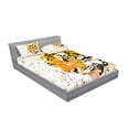 thumbnail image 2 of Ambesonne Animal Fitted Sheet & Pillow Sham Set, Vector Wildlife Tiger, Full, Orange, 2 of 2