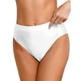 thumbnail image 3 of IEFIEL Womens Glossy Solid Color Briefs Swimming Bottoms Pool Party Sunbathing Underwear White XXL, 3 of 7