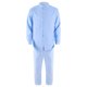 thumbnail image 5 of Conjunto de 2 piezas Cagnkofi para hombre, de manga larga, color liso, de algodón y lino, con camisa y pantalones largos, chándales casuales de verano, 5 of 5