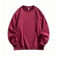 thumbnail image 2 of AherBiu Chandails pour Hommes à Col Rond Légers Décontractés Chandail à Enfiler Automne Hiver Couleur Unie Classique Gym Entraînement Athlétique Course Chandail Hauts, 2 of 4