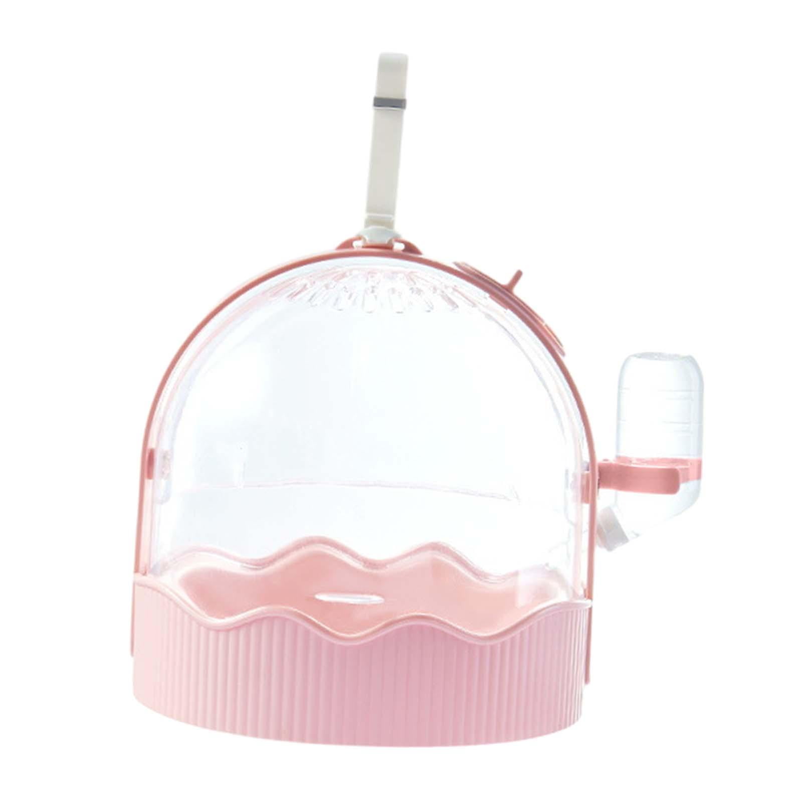 Gazechimp Hamster Carrier Cage Habitat Guinea Pig Cage for Mice Hedgehog Small Animals pink