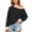 Black, variant on Womens Sweatshirt Long Sleeve Casual Pullover Tops Fall Fashion Soft Off Shoulder Sweatshirts with Straps