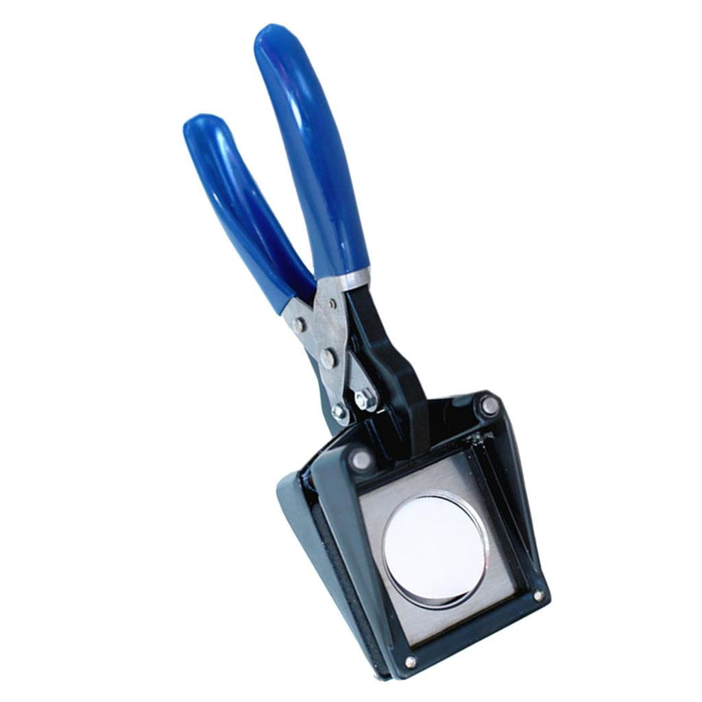 GUOOL Hand Held Round Cutter Paper Punch Circle Cutter Id License Photo Cards Making - Blue, 50MM