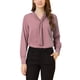 thumbnail image 1 of INSPIRAR CHIC Blusas de Manga Larga para Mujeres Chifón Plisado con Cuello de Lazo Camisa de Oficina L Lavanda Rosa, 1 of 7