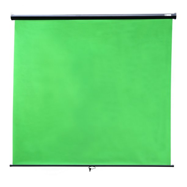 Homegear Wall Mounted Chromakey Green Screen, Retractable / Pull Down