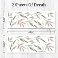 thumbnail image 4 of Watercolor Greenery Wall Decals - Set of 22 Leaves Vinyl Flower Room Decor Peel and Stick Removable Floral Stickers for Nursery Bedroom Bathroom, 4 of 5