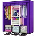 thumbnail image 1 of Mueble Organizador Closet Armable Ropero De Tela Decor Home Armario Portatil Morado, 1 of 2