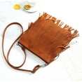 thumbnail image 4 of Vintage Fringe Purse Fringe Hobo Bags for Women Vegan Leather Tassel Hippie Crossbody Bag, 4 of 7