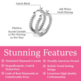 thumbnail image 3 of Cate & Chloe Margot 18k White Gold Plated 24mm Hoop Earrings with Simulated Diamonds Gift for Women, 3 of 9
