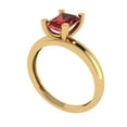 thumbnail image 2 of Solitaire Engagement Ring for Women - 1ct Natural Garnet in 18K Yellow Gold Promise Ring, 2 of 6