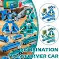 thumbnail image 3 of Juego de juguetes transformables con caja de almacenamiento, coches y camiones magnéticos, robot para niños, 3 of 6