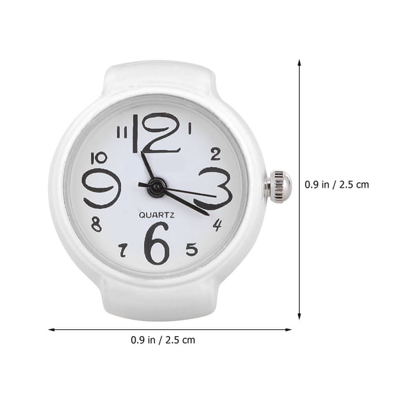 Luxshiny 1Pc White Unisex Fashion Watch Ring Finger Ring with Elegant and Practical Design