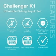 Intex Challenger K1 1 Person Inflatable Sporty Kayak w/Oars & Pump (2 Pack)