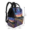 thumbnail image 2 of Fuzoiu Galactic Night Over Meadow Print Diaper Bag Backpack,Baby Essentials Travel Tote,Multi function Waterproof Diaper Bag, Travel Essentials Baby Bag - Unisex, 2 of 6