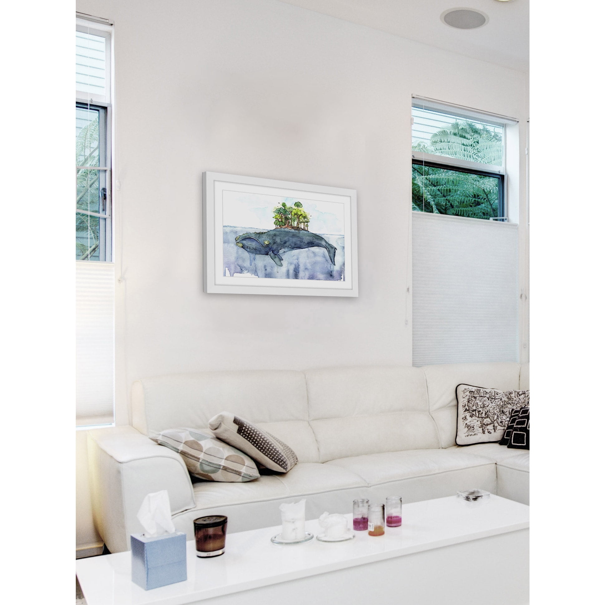 Marmont Hill "Bottomless Blue" by Rachel Byler Framed Painting Print
