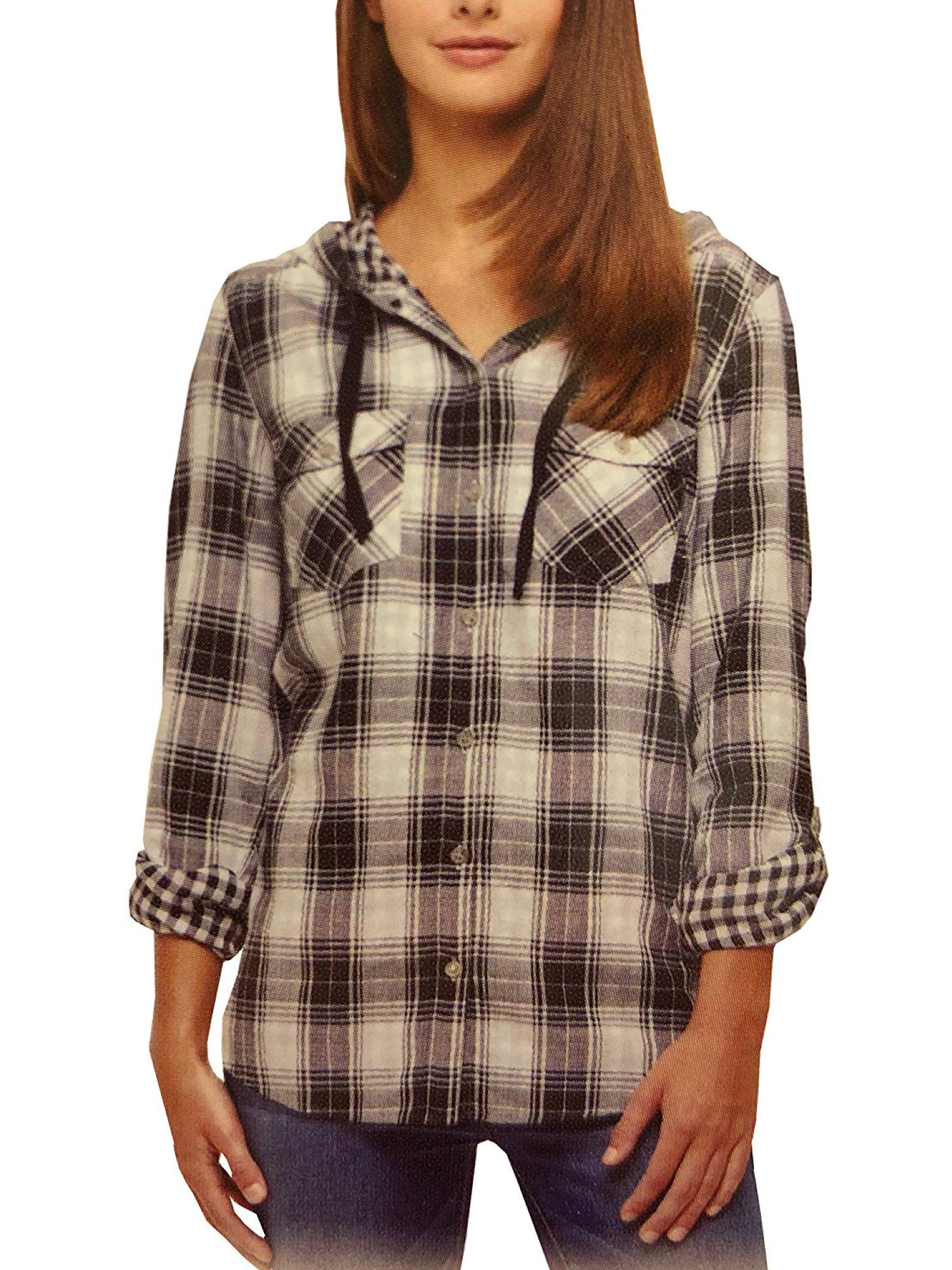 button up with hoodie