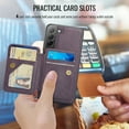 thumbnail image 3 of Allytechgroup 2 in 1 Wallet Case for Samsung Galaxy S23 Plus, Detachable Magnetic Cover Compatible with Magsafe Premium PU Leather Cards Holder Shockproof Bumper Phone Case for Women Men, Purple, 3 of 9