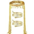 thumbnail image 5 of Halloween Party Egyptian Headband Teenager Adult Taking Photo Hairband with Snake Shape Bangle Gold Color Hair Hoop, 5 of 6