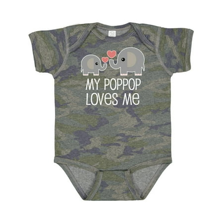 

Inktastic My PopPop Loves Me Grandkids Gift Baby Boy or Baby Girl Bodysuit