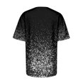 thumbnail image 5 of Women Summer Tops Women Fashion Casual Ggradient Sequin Print Round Neck Loose T Shirt Top High Neck Sweatshirt Womens Swing T Shirt Pack Turtlenecks Long Sleeve Rave Sports Tee Shirts for Grey M, 5 of 5