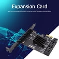 thumbnail image 3 of Tarjeta de expansión PCIe SATA III de 6 puertos FLhrweasw Controlador SATA de 6 Gbps a PCI-e 1X con soporte, 3 of 9