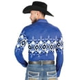 thumbnail image 2 of El General - Casual Long Sleeve Shirt - Blue 44449, 2 of 2