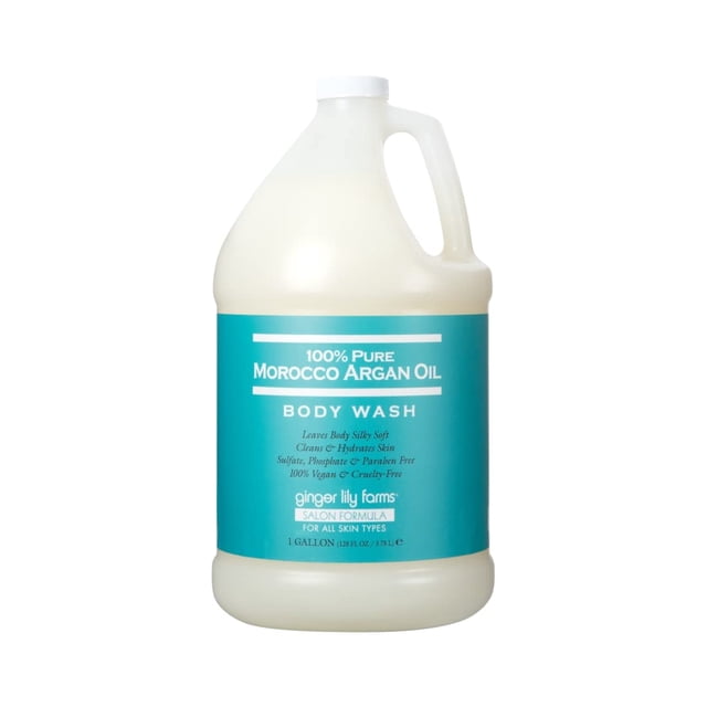 Gel de baño Ginger Lily Farms Salon con aceite de argán 100% puro, 1 litro