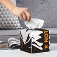 thumbnail image 6 of Naloa Not All Who Wander Are Lost4 Tissue Box CoverLeather Tissue Holder Square Facial Tissue Case Facial Paper Organizer Dispenser for Bathroom, Vanity Countertop, Tabletop, Car, 6 of 8