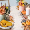 thumbnail image 4 of Fall Watercolor Table Runner, Autumn Thanksgiving Kitchen Dining Table Decoration for Home Party Decor 13x36 Inches, 4 of 9