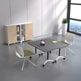 thumbnail image 2 of Conference Table with Wheels, Flip Top Rolling Training Table for Office & Meeting Room, Space-Saving Design, Multiple Sizes & Packs, 2 of 7