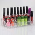 thumbnail image 2 of Organizador de maquillaje acrílico transparente de 24 compartimentos para guardar pinceles y botellas de brillo y lápiz labial de primera calidad, 2 of 5