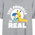 thumbnail image 3 of Pokémon - The Snuggle Is Real Pikachu And Piplup - Women's Oversized T-Shirt, 3 of 5