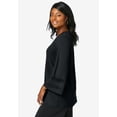 thumbnail image 3 of Jessica London Women's Plus Size Stretch Knit Mesh Inset Sleeve Tunic, 3 of 6