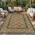 thumbnail image 2 of Sage Green Boho Outdoor Rug for Patio/Deck/Porch, Non-Slip Large Area Rug 5 x 8 Ft, Vintage Ethnic Tribe Abstract Art Floral Indoor Outdoor Rugs Washable Area Rugs, Camping Rug Carpet Runner, 2 of 8