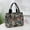 Black, variant on Women's Fabric Floral Tote Handbag,hand-to-hand storage bag， Flower motif, 1 pc，Tote bags are suitable for work, going out for shopping