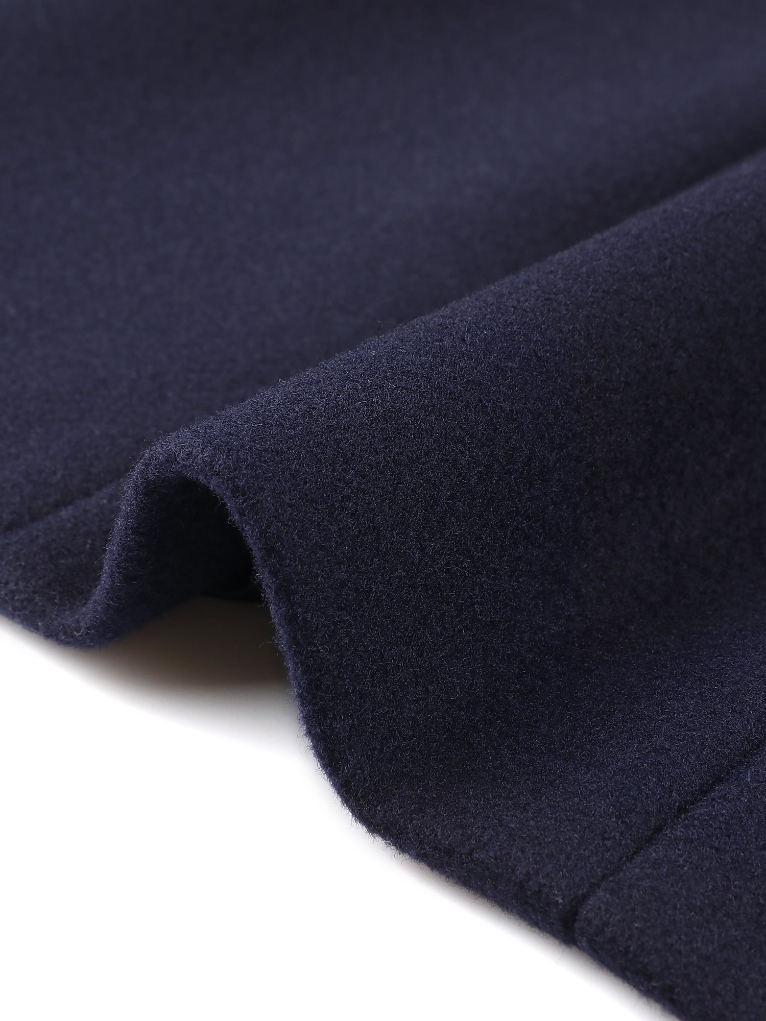 DARING DIVA Women's Stylish Peacoat Wrap Collar 2024 Winter Trench Long Coat L Dark Blue