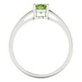 thumbnail image 4 of 1 ct Oval Cut Natural Peridot Solitaire Engagement Ring for Women in 18K White Gold, 4 of 5