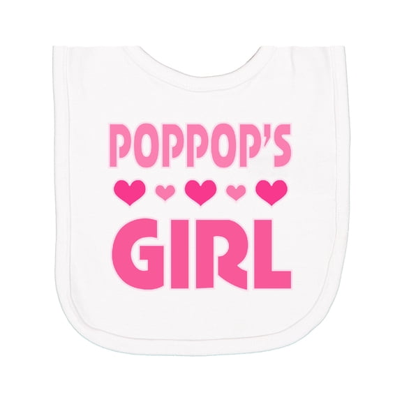 Inktastic Poppop Girl Granddaughter Newborn Bib