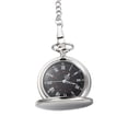 thumbnail image 1 of Miangastore 1PC Retro Two-faced Smooth Pocket Watch Alloy Classic Delicate Quartz Pocket Watch (Silver), 1 of 8